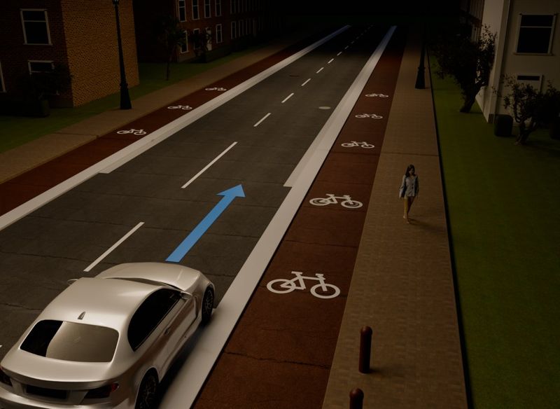 Verkeerssituatie in 3D bij vraag 21