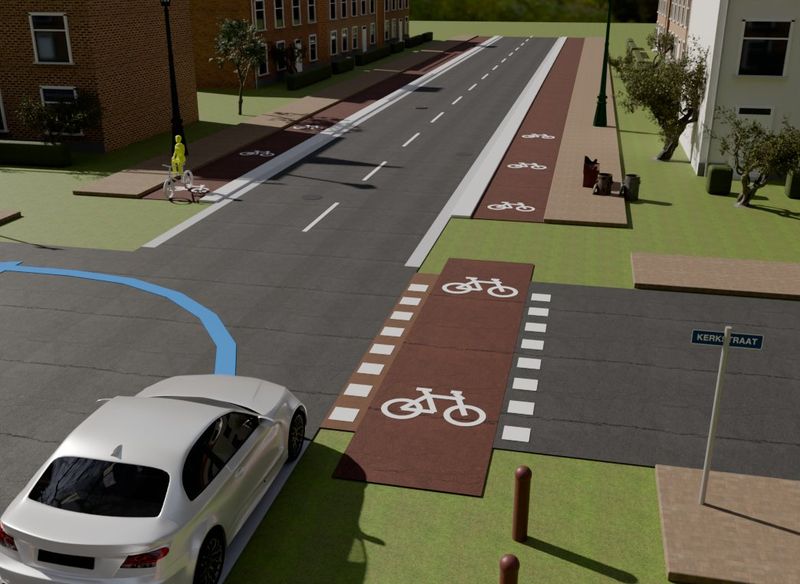 Sytuacja drogowa 3D do pytania 6
