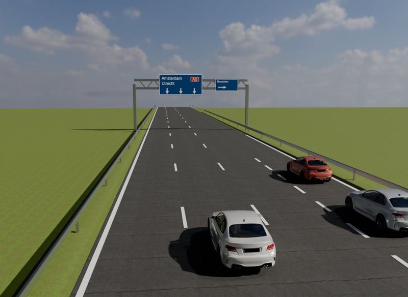 Verkeerssituatie in 3D bij vraag 15