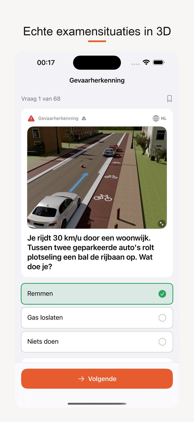Gevaarherkenning met 3D-situatie